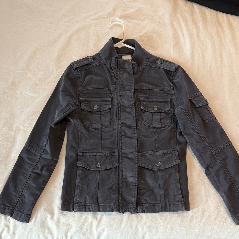 Dark Gray Military Style Jacket